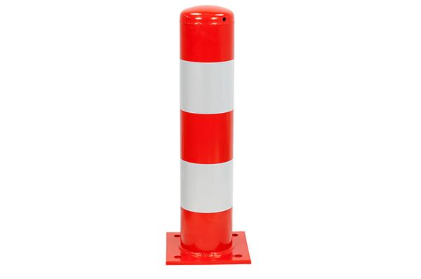 Afschermpaal rood/wit 159 x 750 mm.