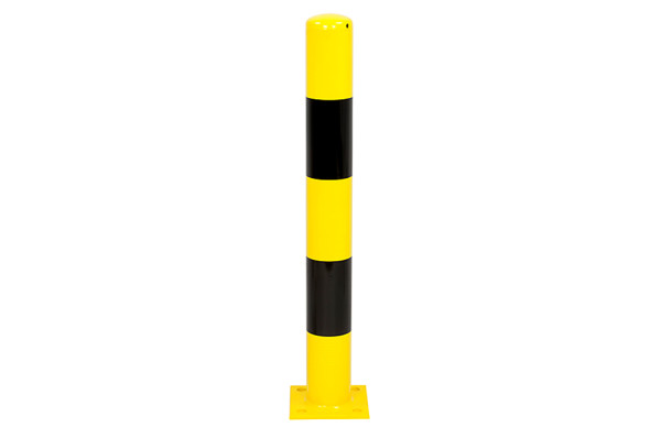 Afschermpaal geel/zwart 114 x 1000 mm.