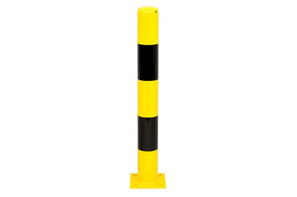Afschermpaal geel/zwart 114 x 1000 mm.