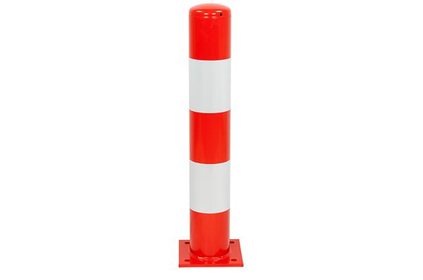 Afschermpaal rood/wit 159 x 1000 mm.