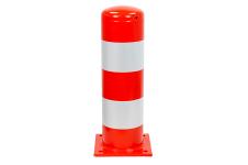 Afschermpaal rood/wit 220 x 750 mm.