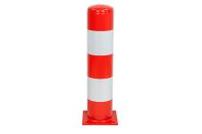 Afschermpaal rood/wit 220 x 1000 mm.