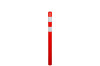 Afschermpaal aardebaan rood/wit 114 x 1700 mm.