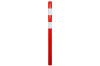 Afschermpaal aardebaan rood/wit 114 x 2000 mm.