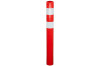 Afschermpaal aardebaan rood/wit 220 x 1700 mm.