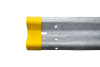Eindstuk type A kunststof geel
