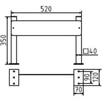 Houder voor parkeerbord 350 mm.