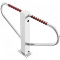 Parkeerbarrièremet rond cilinderslot, 500mm boven de grond wit/rood