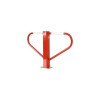 Parkeerbarrière met 8mm driehoeksslot rood/wit