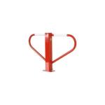 Parkeerbarrière met 8mm driehoeksslot rood/wit