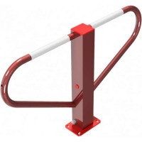 Parkeerbarrière met 8mm driehoeksslot rood/wit