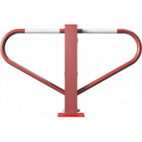 Parkeerbarrière met 8mm driehoeksslot rood/wit