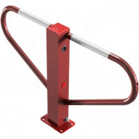 Parkeerbarrière met 8mm driehoeksslot rood/wit