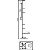 Eindpaal voor boven- en kniestang flexibel