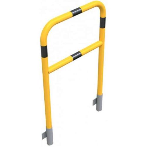 Veiligheidshek met dwarsbalk geel/zwart geschikt voor wandmontage 1200x700 mm.