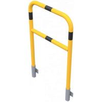 Veiligheidshek met dwarsbalk geel/zwart geschikt voor wandmontage 1200x700 mm.