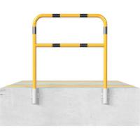 Veiligheidshek met dwarsbalk geel/zwart geschikt voor wandmontage 1200 x 1000 mm