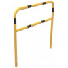 Stalen buis hoepel geel/zwart met dwarsbalk 48 mm. voor in beton 1400x1500 mm.