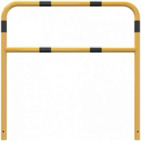Stalen buis hoepel geel/zwart met dwarsbalk 48 mm. voor in beton 1400x1500 mm.