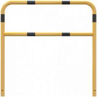 Veiligheidshek geel/zwart met dwarsbalk 48 mm. voor in beton 1400x1500 mm.