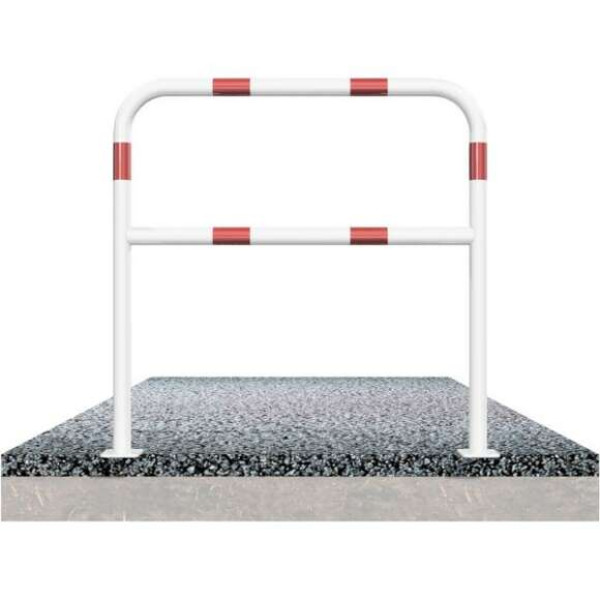 Stalen buis hoepel geel/zwart met dwarsbalk voor in beton 1000x1500mm.