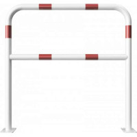 Stalen buis hoepel geel/zwart met dwarsbalk voor in beton 1000x1500mm.