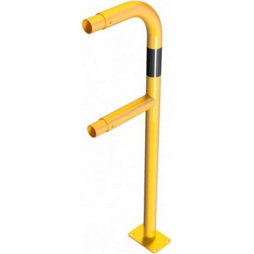 Eindpaal veiligheidsreling 250 mm.