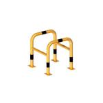 Paalbeschermer geel/zwart 650x600 mm.