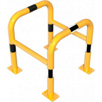 Paalbeschermer geel/zwart 650x600 mm.