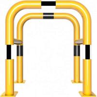 Paalbeschermer geel/zwart 650x600 mm.