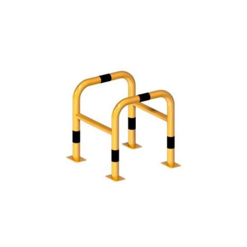 Paalbeschermer geel/zwart 800x800 mm.