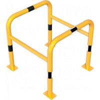 Paalbeschermer geel/zwart 800x800 mm.