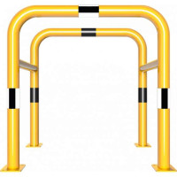 Paalbeschermer geel/zwart 800x800 mm.