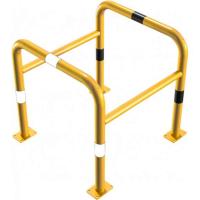 Paalbeschermer geel/zwart 800x800 mm.