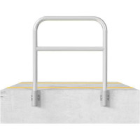 Stalen buis hoepel met dwarsbalk geschikt voor wandmontage 1200x700 mm. 
