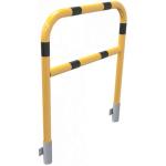 Veiligheidshek met dwarsbalk geel/zwart geschikt voor wandmontage 1200x1000 mm.