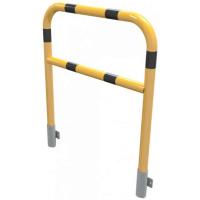 Veiligheidshek met dwarsbalk geel/zwart geschikt voor wandmontage 1200x1000 mm.