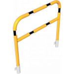 Veiligheidshek dwarsbalk 60 mm. geel/zwart geschikt voor wandmontage 1200x1200 mm.