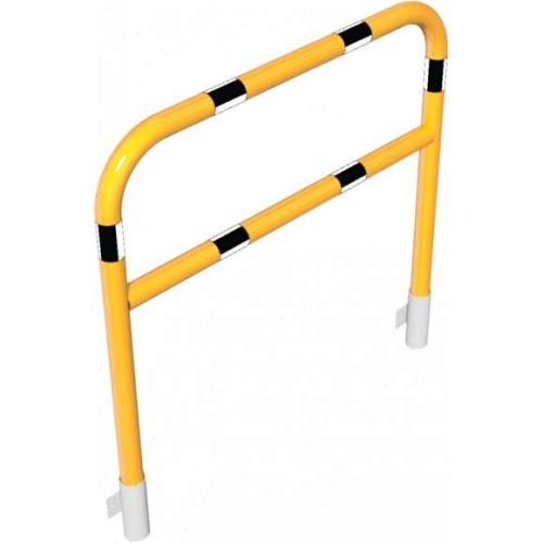 Veiligheidshek dwarsbalk 60 mm. geel/zwart geschikt voor wandmontage 1200x1200 mm.