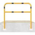Veiligheidshek geel/zwart met dwarsbalk 60 mm. voor in beton 1400x1500 mm.