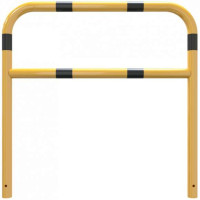 Stalen buis hoepel geel/zwart met dwarsbalk voor in beton 1000x1500 mm.