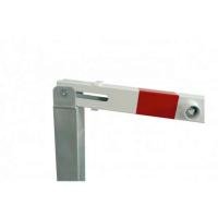 Neerklapbare afzetpaal wit rood met hef-kantelmechanisme en profielcilinder incl. grondkoker