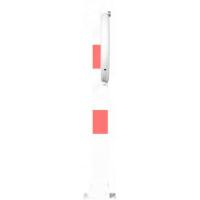 Parkeerbeugel met profiel cilinder thermisch verzinkt wit / rood