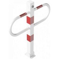 Parkeerbeugel met profiel cilinder thermisch verzinkt wit / rood