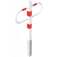 Parkeerbeugel verwijderbaar met profielcilinder wit / rood