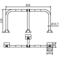 Parkeerbeugel neerklapbaar met hangslot