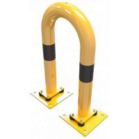 Beschermbeugel geel/zwart met voetplaat flexibel 650x400 mm.