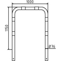 Beschermbeugel zwart/geel1150x1000 mm.
