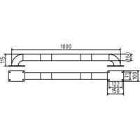 Stootbeschermbalk ronde stalen buis 115x1000 mm.