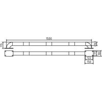 Stootbeschermbalk ronde stalen buis 115x1500 mm.
